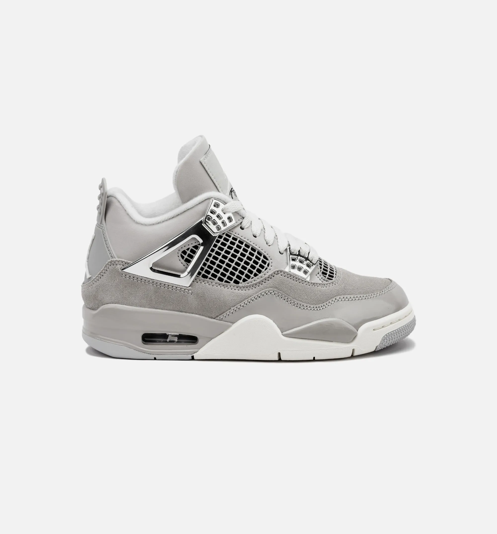 Air Jordan 4 Retro Frozen Moments Womens Lifestyle Sneakers - Grey/White | Limit One Per Customer