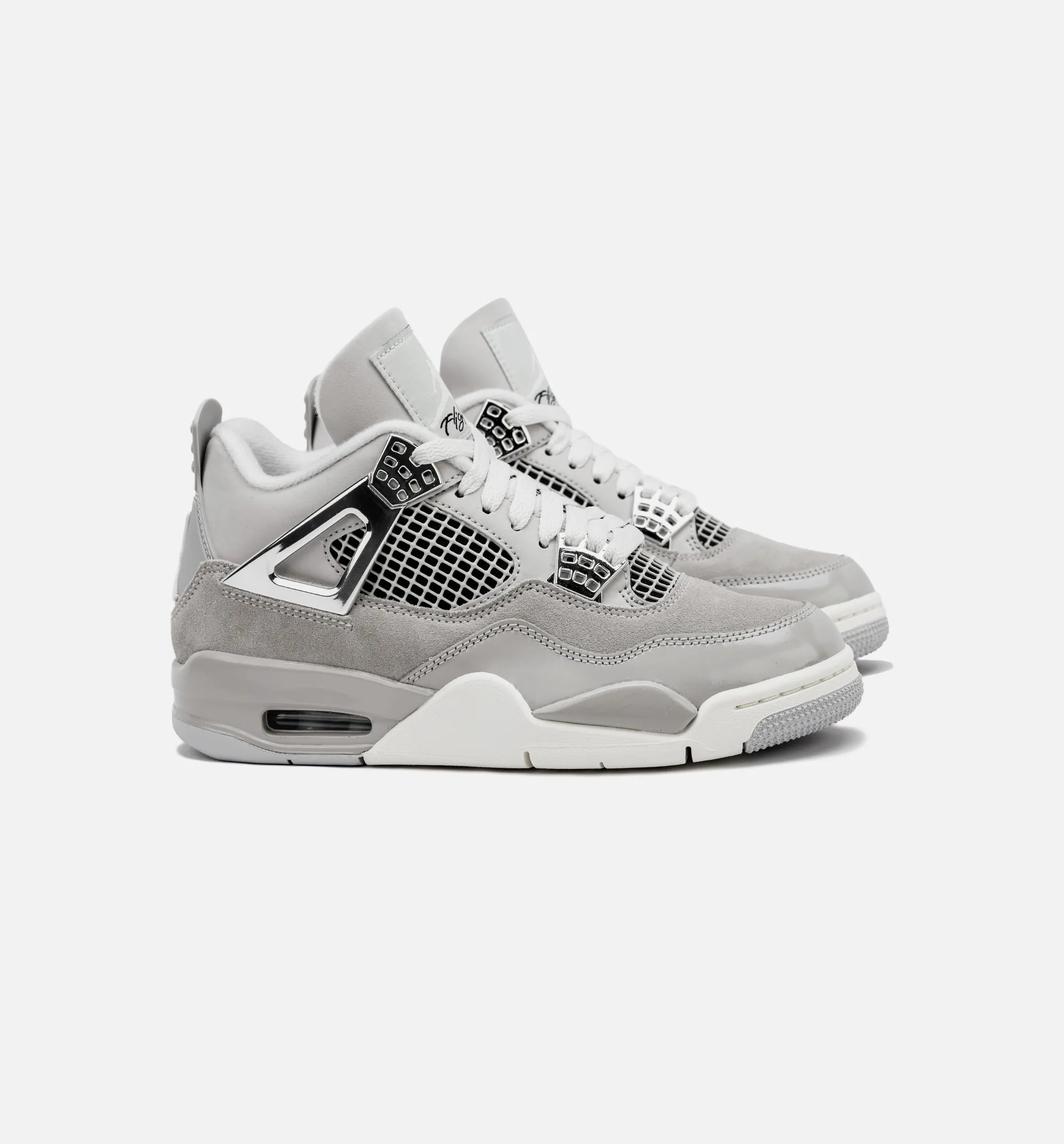 Air Jordan 4 Retro Frozen Moments Womens Lifestyle Sneakers - Grey/White | Limit One Per Customer