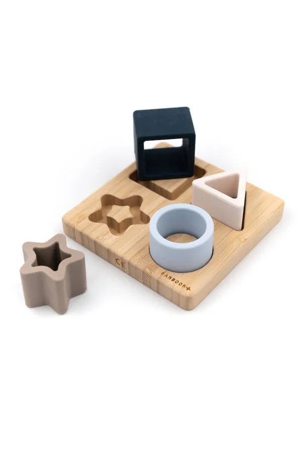 Bamboo & silicone puzzle stella - Blu & Azzurro - Azzurro 03