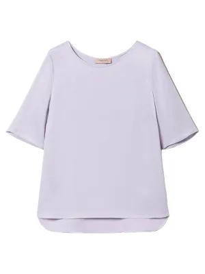 Blusa in raso con spacchetti