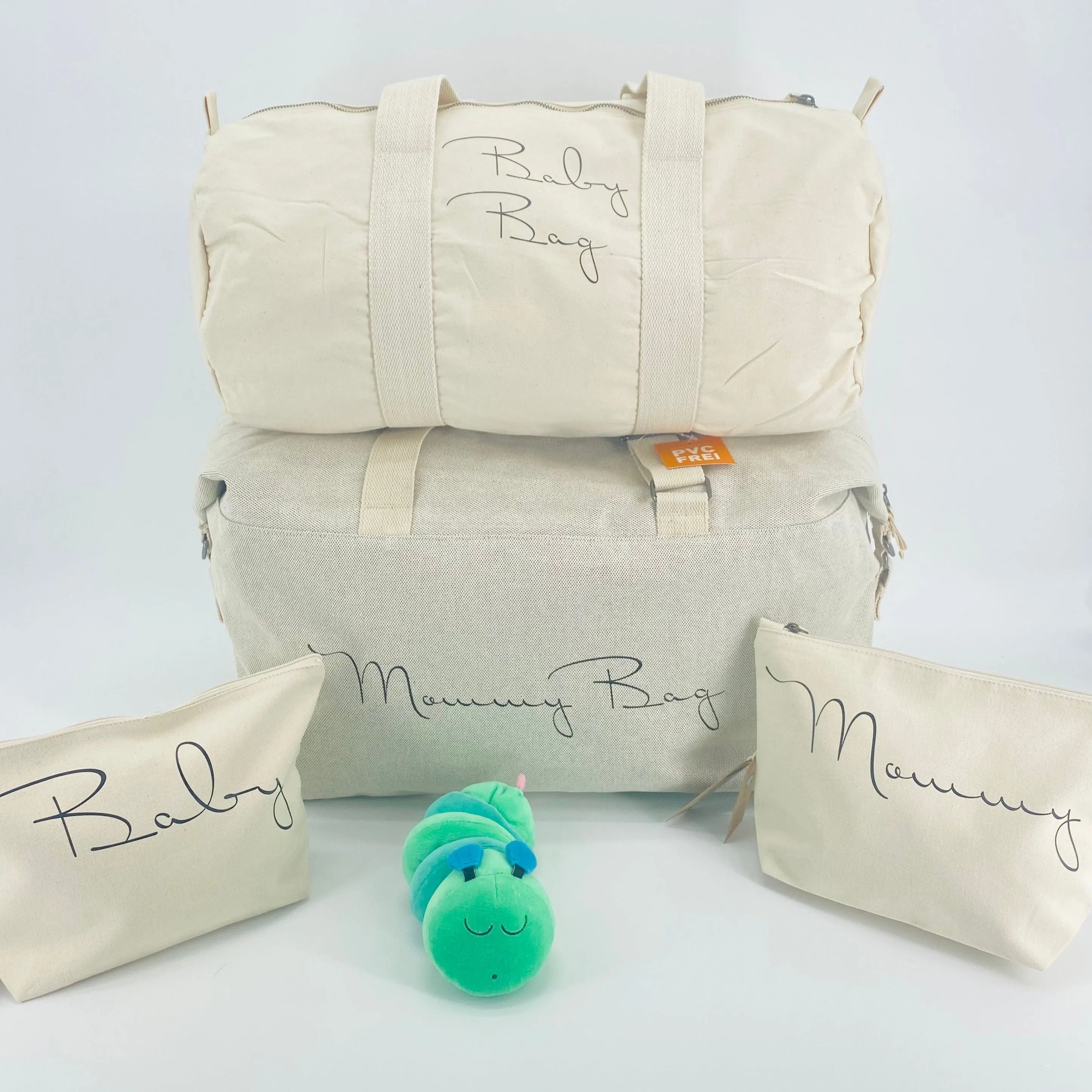 Borsone mamma, 1 borsone baby  e 2 pochette Stilizzato