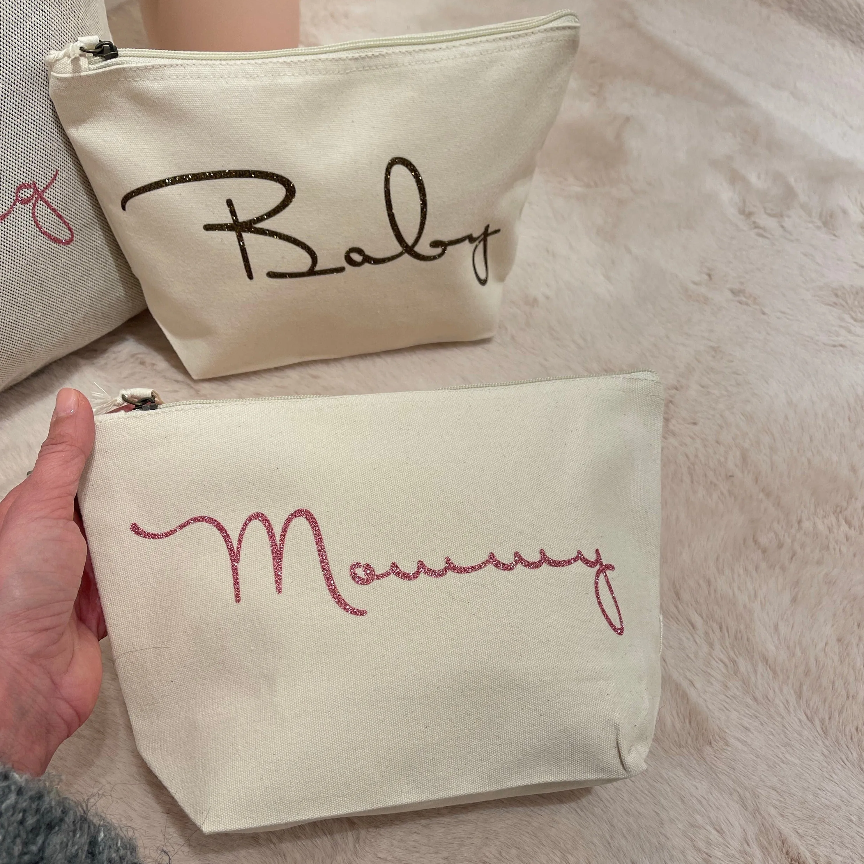 Borsone mamma, 1 borsone baby  e 2 pochette Stilizzato