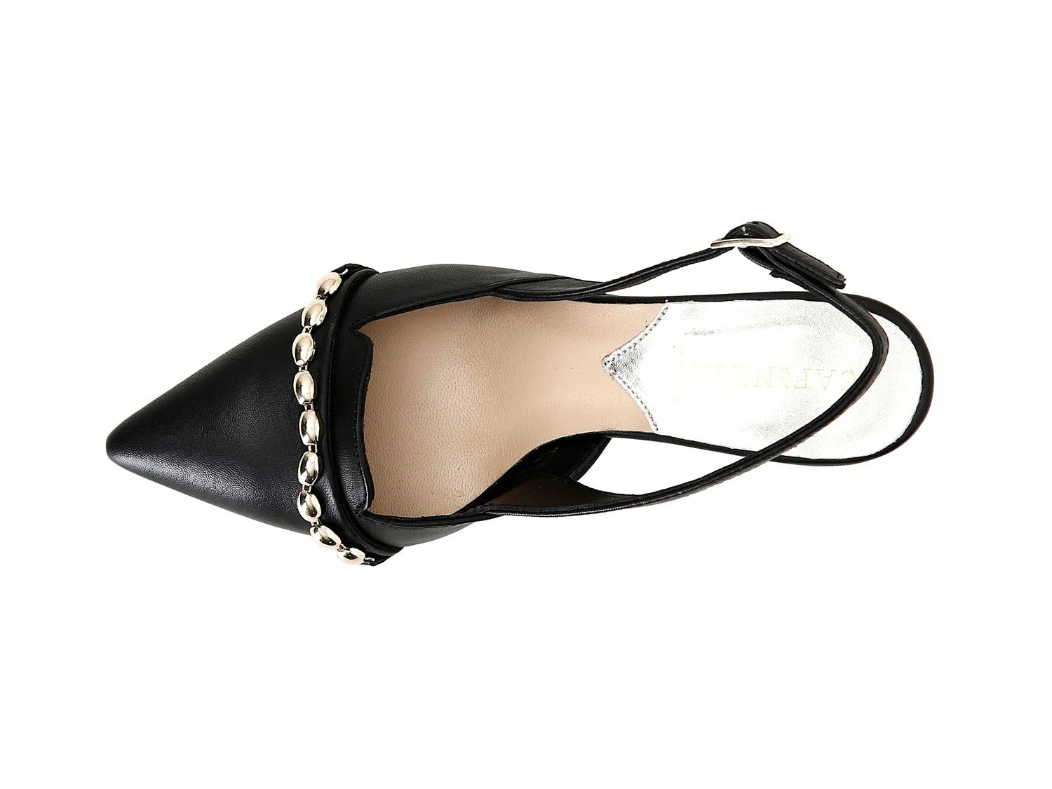 CafèNoir Décolleté Slingback Gioiello Elegante in Pelle