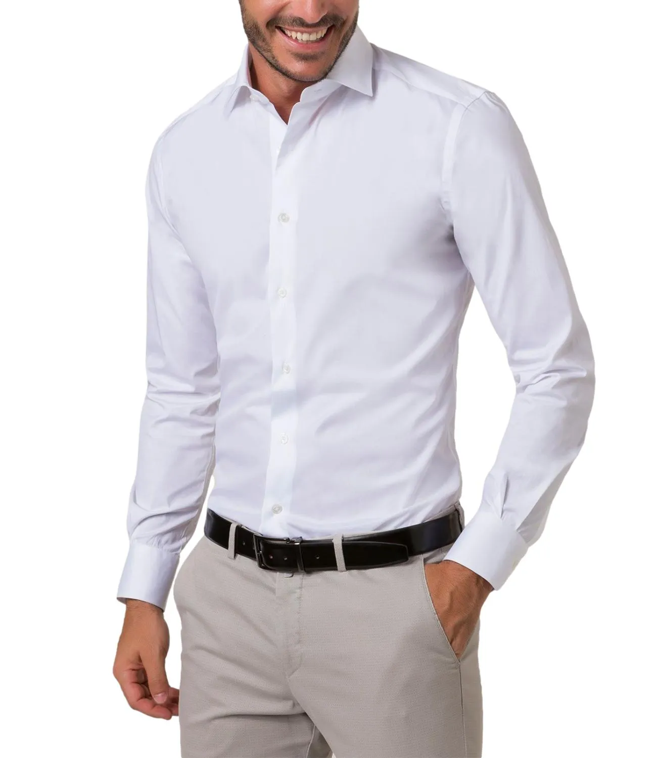 Camicia Xacus bianca slim fit uomo