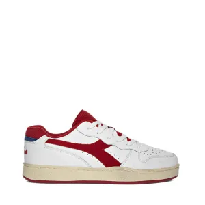 DIADORA SNEAKERS MI BASKET LOW BIANCO-ROSSO