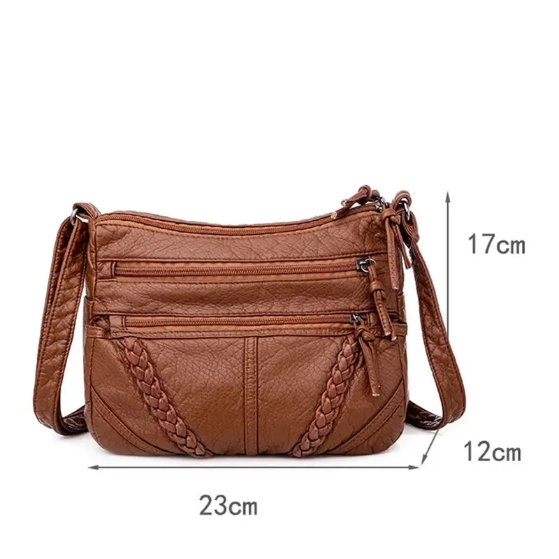 Diletta - Borsa a Tracolla Casual in Pelle Morbida