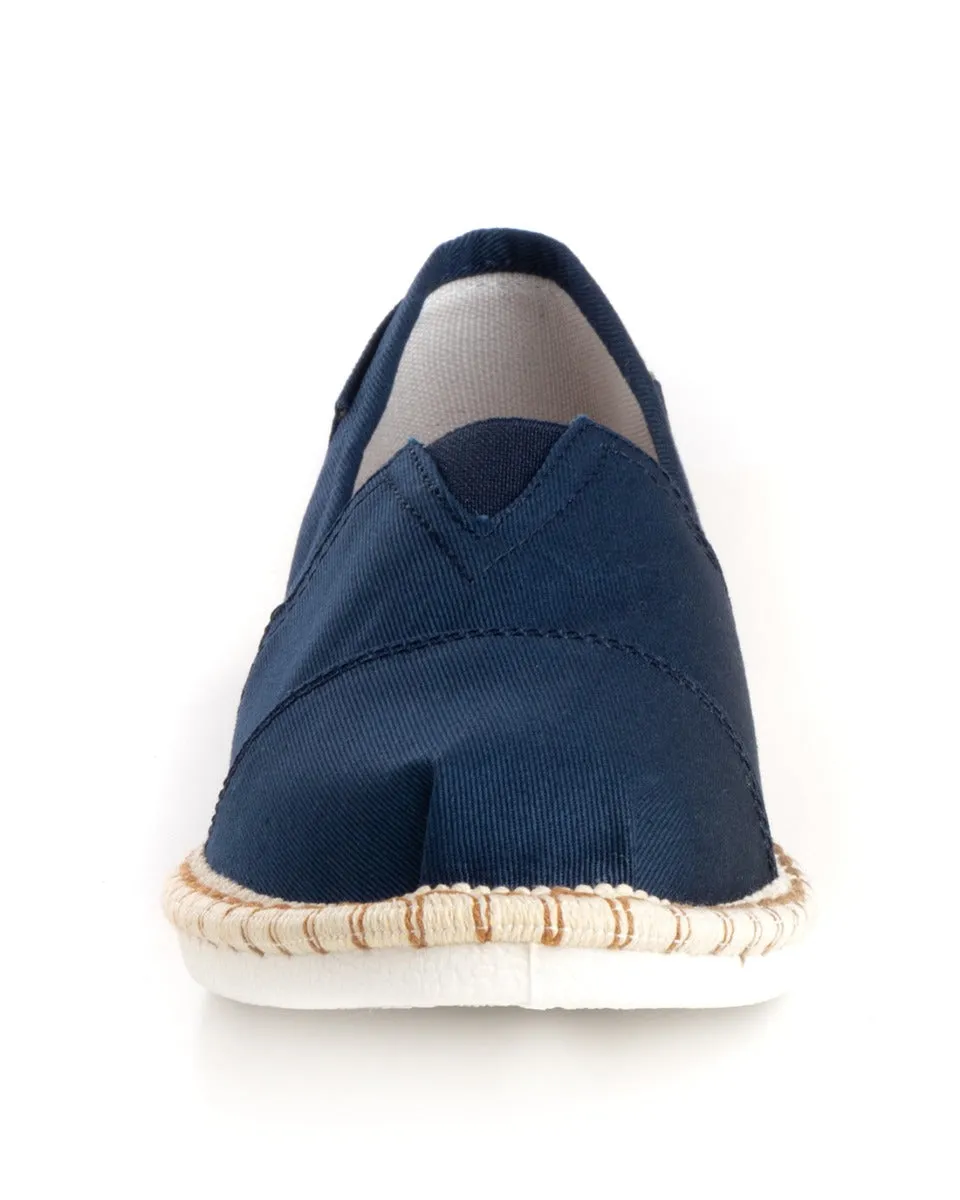 Espadrillas Scarpe Uomo Unisex Tela Estive Mare Blu Cotone Comode Leggere GIOSAL-S1201A