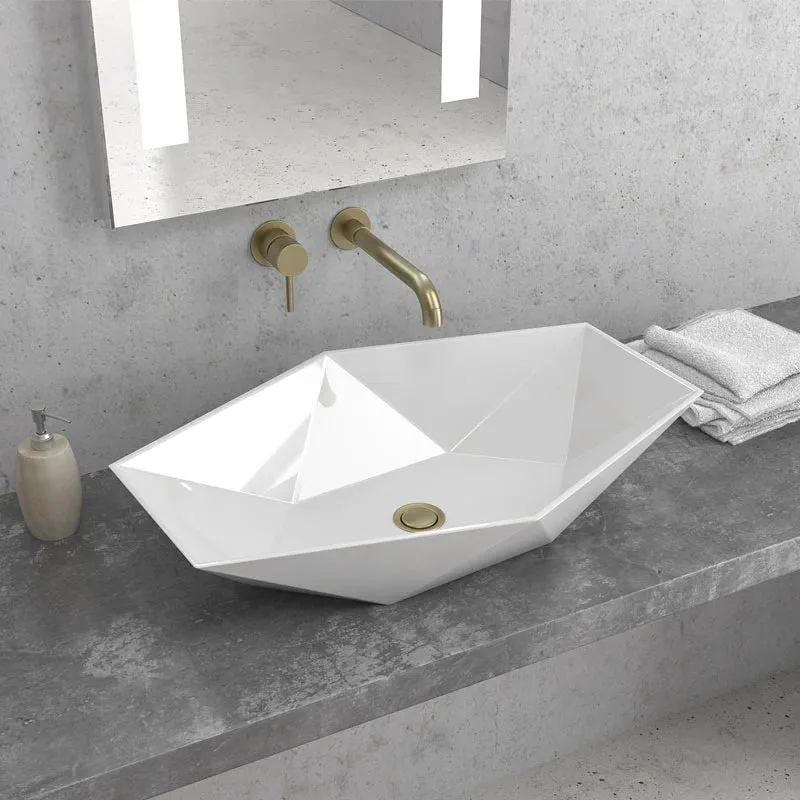 Lavabo Da Appoggio Esagonale Design Moderno