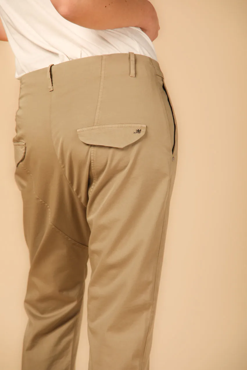 Malibu Jogger pantalone chino donna in gabardine relaxed ①