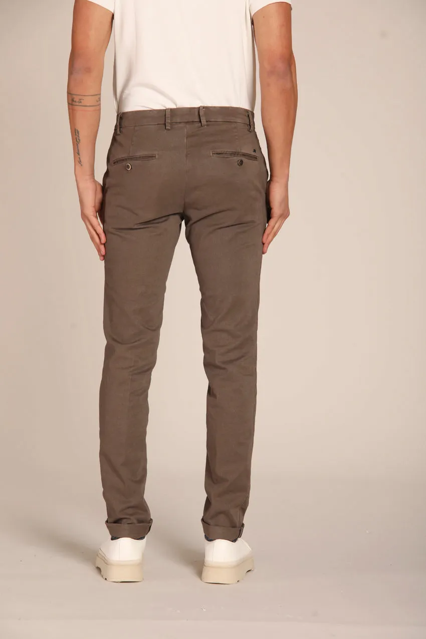 Milano Style pantalone chino uomo in gabardina stretch extra slim fit ①