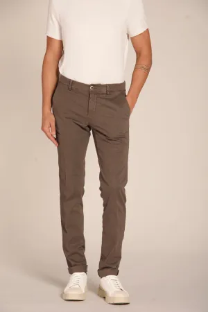 Milano Style pantalone chino uomo in gabardina stretch extra slim fit ①