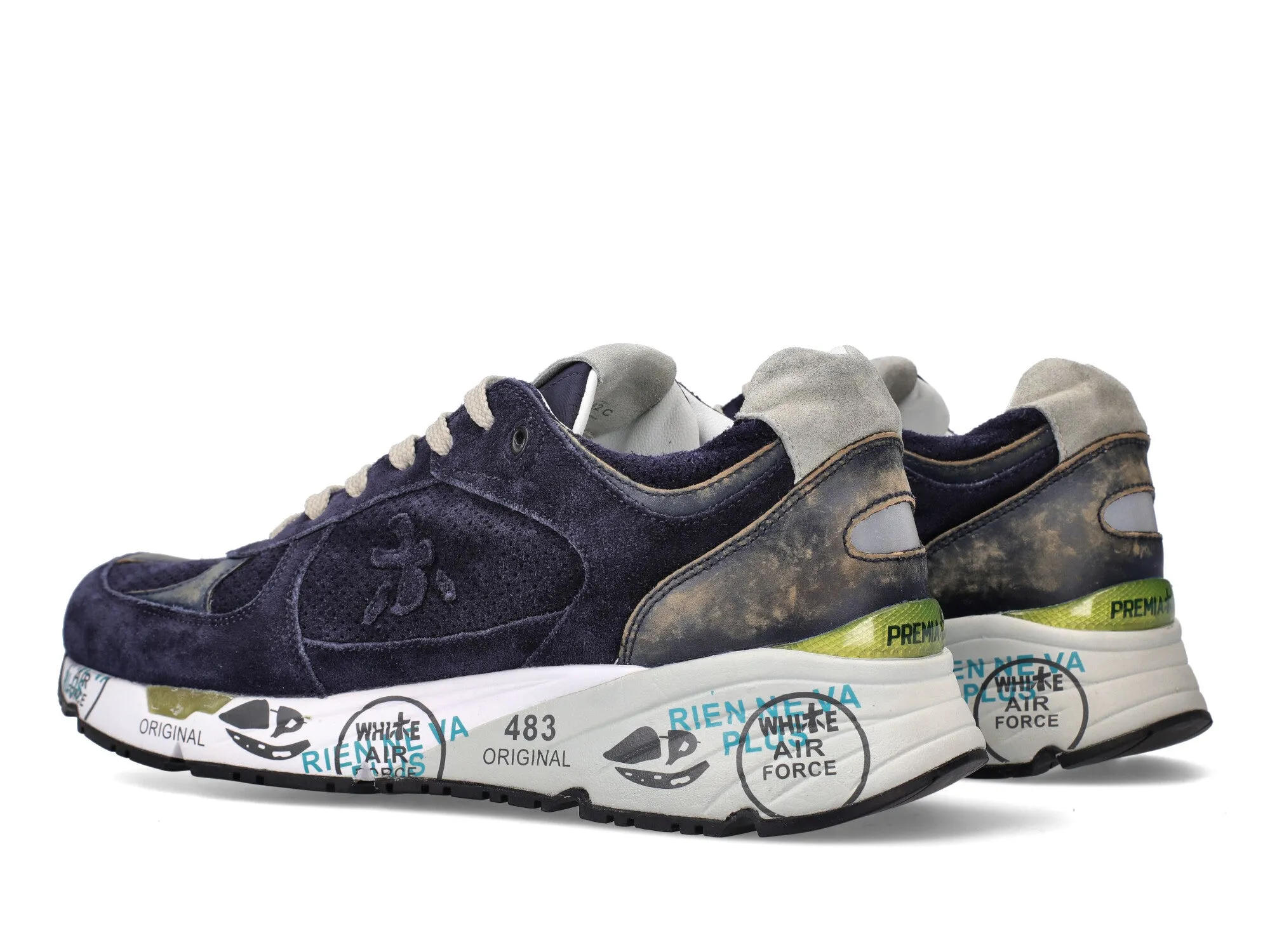 Premiata uomo Mase sneakers in camoscio