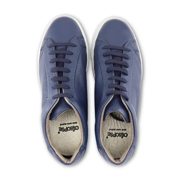 Sneakers in pelle martellata blu