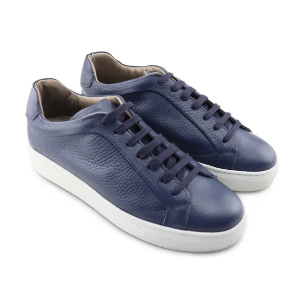 Sneakers in pelle martellata blu