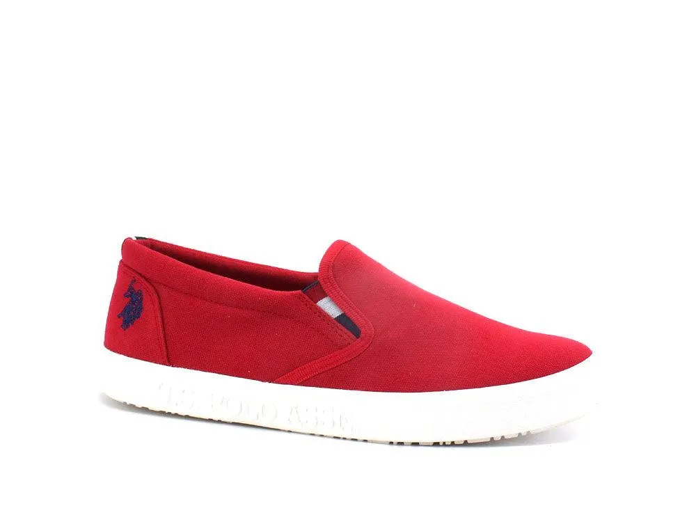 U.S. POLO ASSN. Mocassino Slip On Canvas Rosso