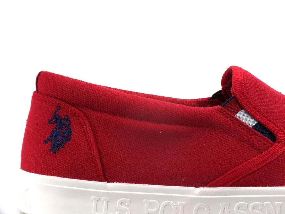 U.S. POLO ASSN. Mocassino Slip On Canvas Rosso