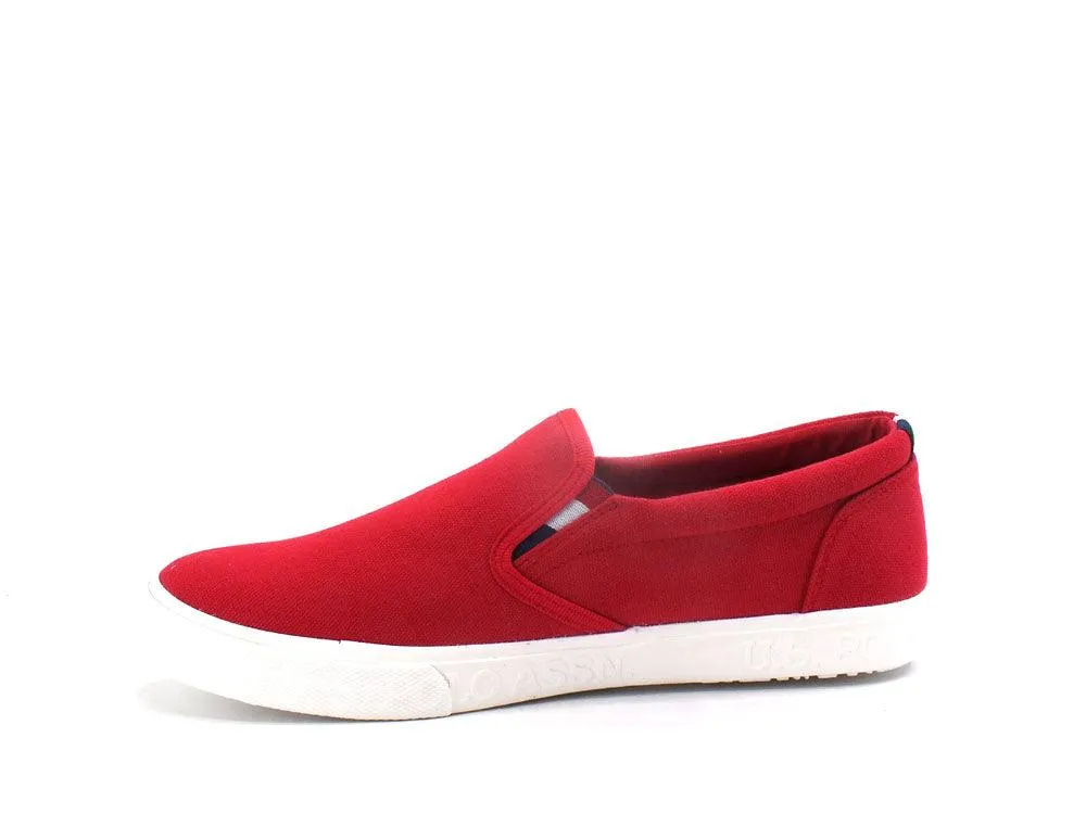 U.S. POLO ASSN. Mocassino Slip On Canvas Rosso